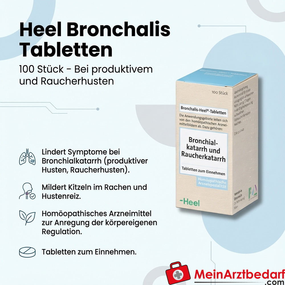 Heel Bronchalis Tabletten 100 St voor productieve hoest en rokershoest