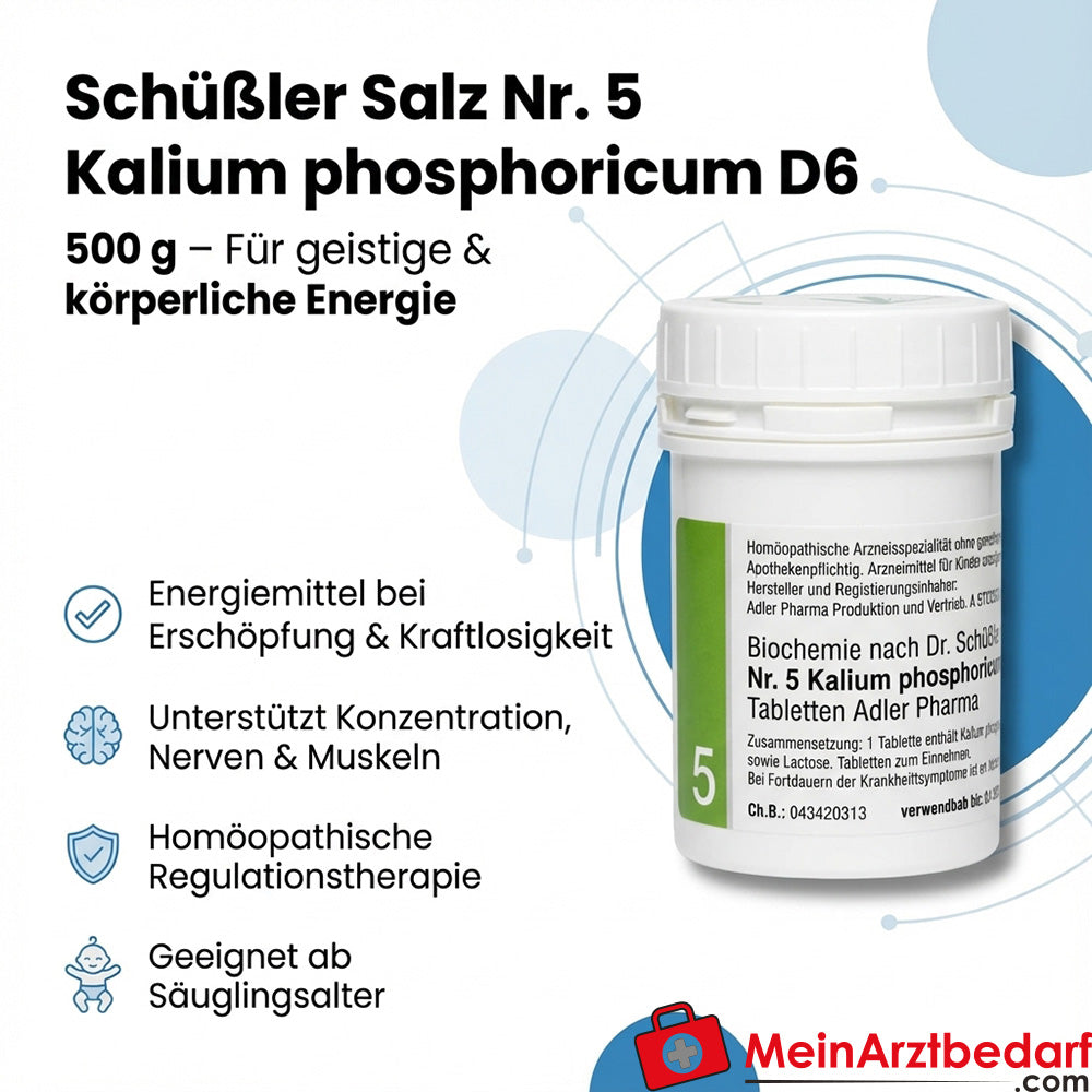 Adler Pharma Schüßler Salz Nr.5 Kalium phosphoricum D6 Tabletten 500 g