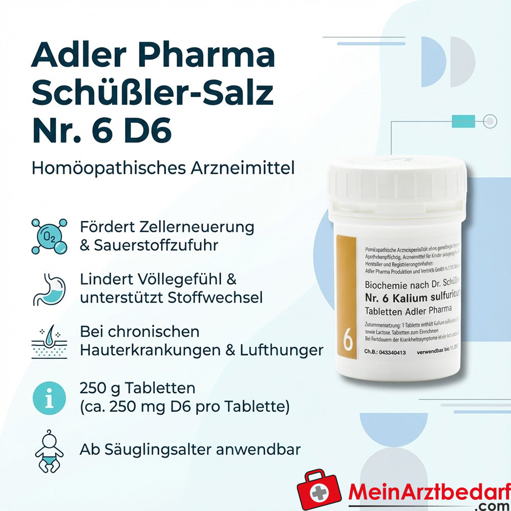 Adler Pharma Sel de Schüssler n° 6 D6 comprimés 250 g