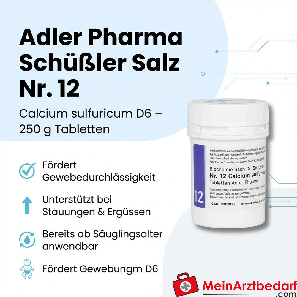 Adler Pharma Sel de Schüssler n° 12 Calcium sulfuricum D6 comprimés 250 g
