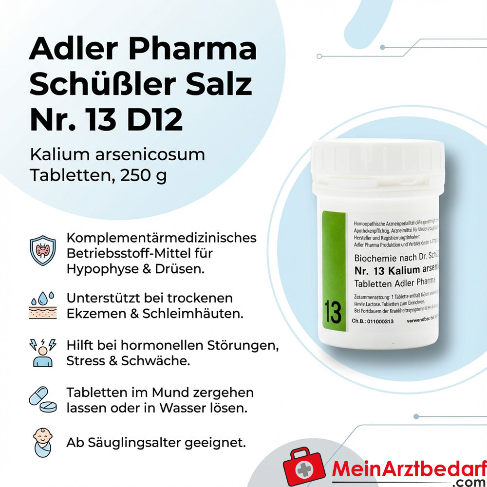 Adler Pharma Sel de Schüssler n° 13 D12 comprimés 250 g