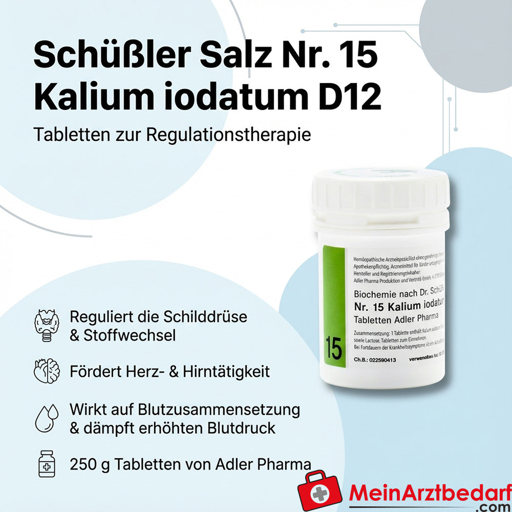 Adler Pharma Schuessler Sal nº 15 Potasio yodato D12 Comprimidos 250 g