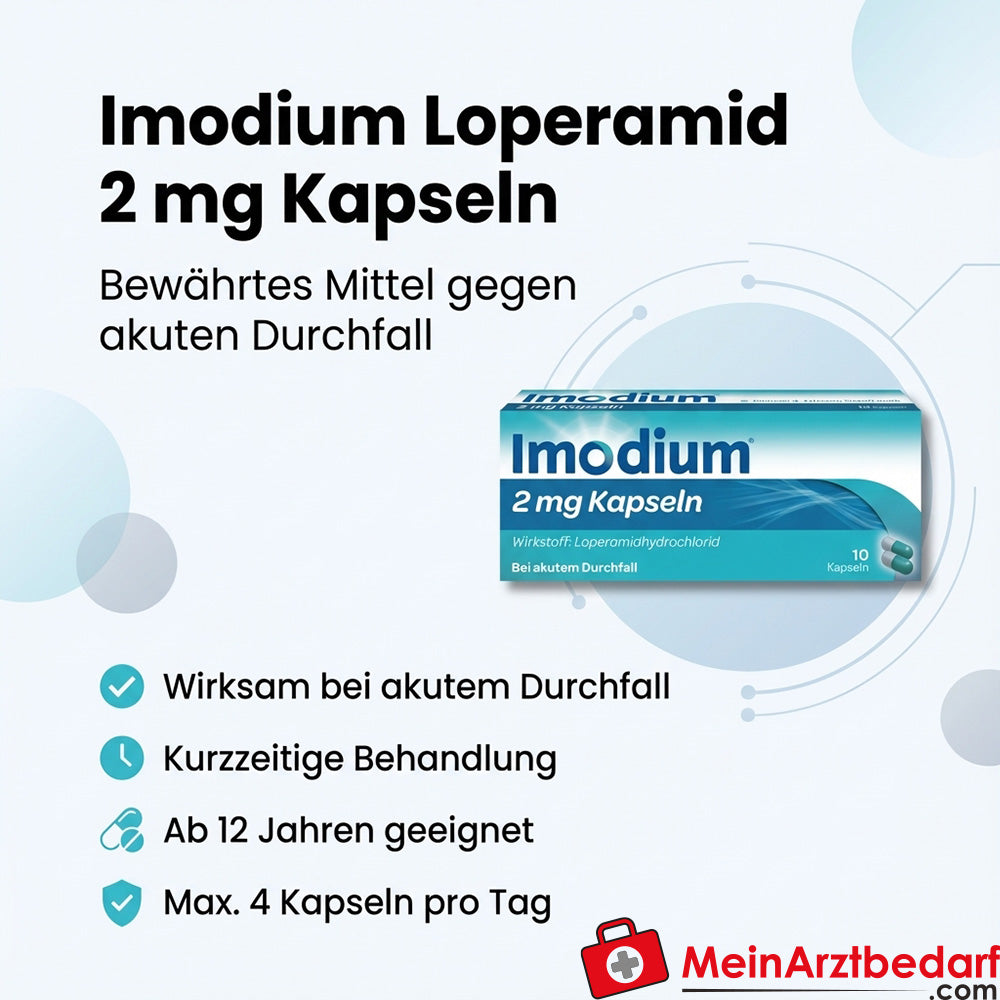 Johnson & Johnson Imodium Loperamid 2 mg gélules 20 pcs. contre la diarrhée