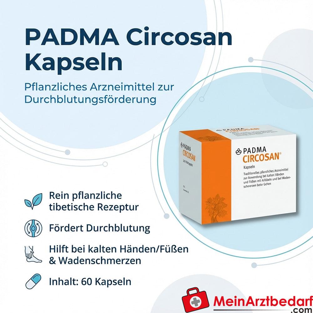 Padma Circosan 60 Kapseln - pflanzliches Arzneimittel zur Durchblutungsförderung