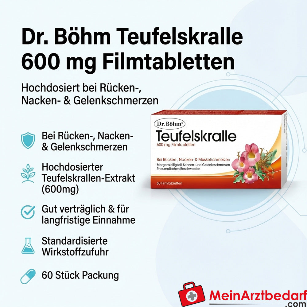 Dr. Böhm Teufelskralle 600 mg Filmtabletten 60 St. bei Rücken-, Nacken- und Gelenkschmerzen
