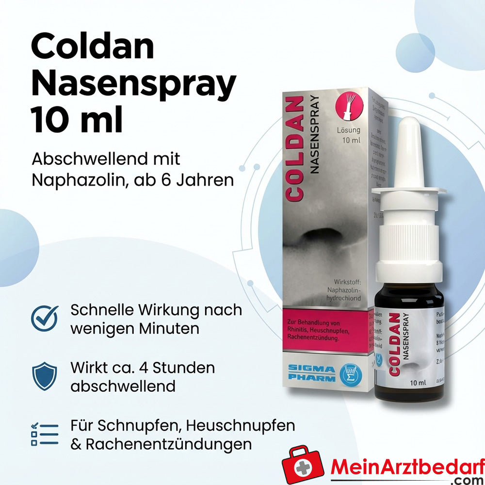 Sigmapharm Coldan Nasenspray 10 ml abschwellend Naphazolin ab 6 Jahren