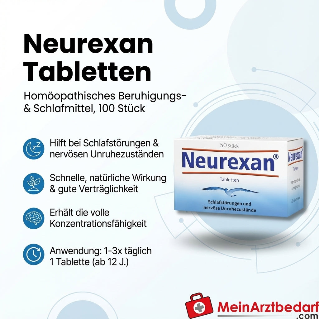 Sanova Neurexan Tabletten 100 St. – Homöopathisches Beruhigungs- und Schlafmittel bei Schlafstörungen