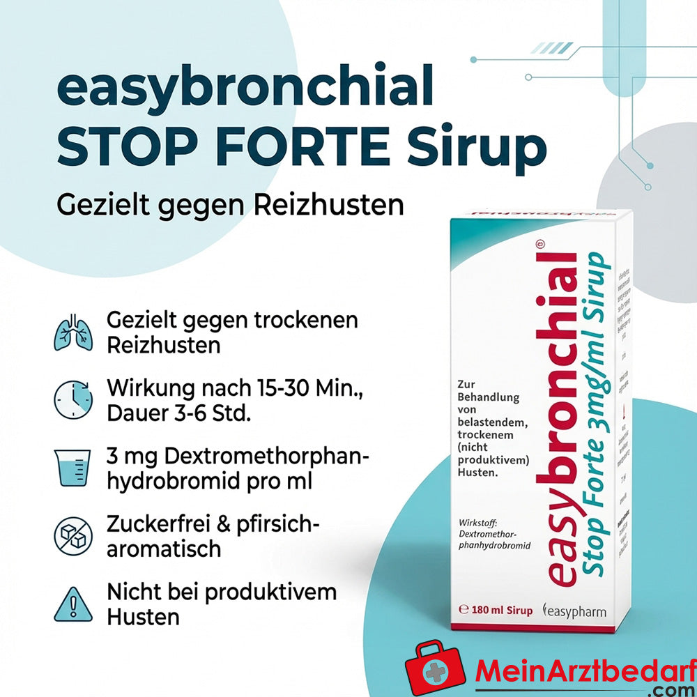 easypharm easybronchial STOP FORTE Sirup 3 mg/ml (180 ml) gegen Reizhusten