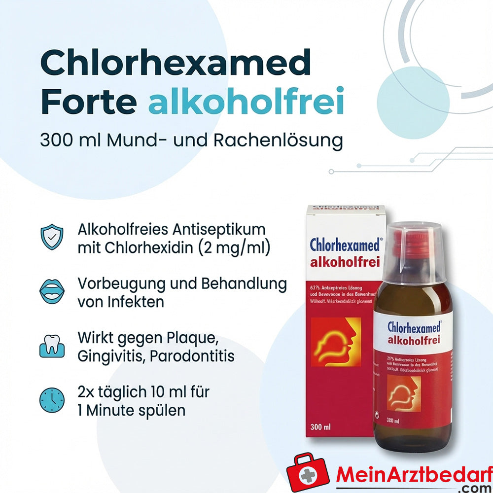 GSK-Gebro Chlorhexamed Forte alkoholfrei 2 mg/ml Mund- und Rachen-Lösung 300 ml