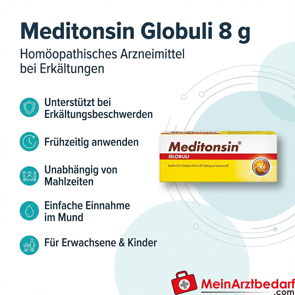 Meditonsin globulki 8 g Homeopatyczny lek na przeziębienie