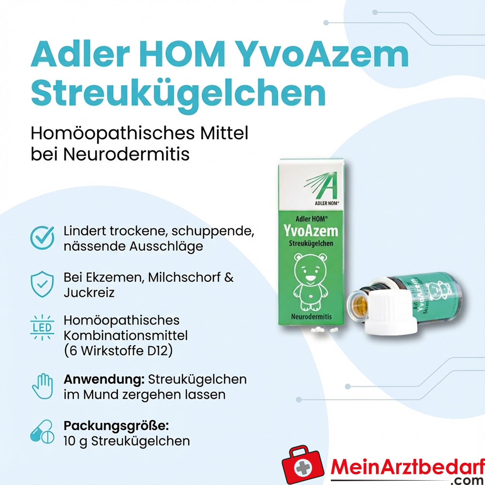 Eagle YvoAzem hagelslag 10 g homeopathisch. Geneesmiddel voor neurodermitis
