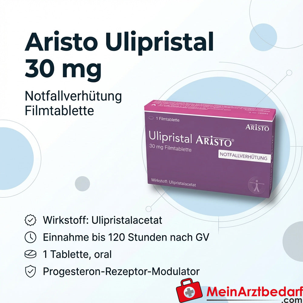 Aristo Ulipristal 30 mg tabletka powlekana rano po posiłku, 1 tabletka