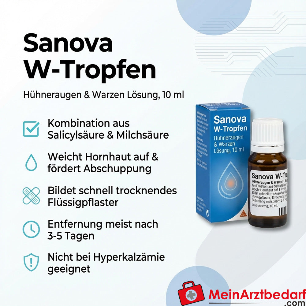 Sanova WDrops likdoorns en wratten oplossing 10 ml