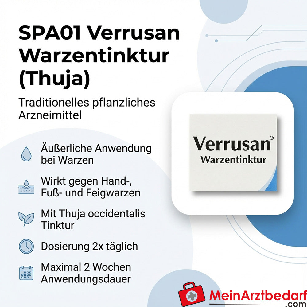 SPA01 Verrusan wrattinctuur (Thuja) 10 ml uitwendig voor wratten