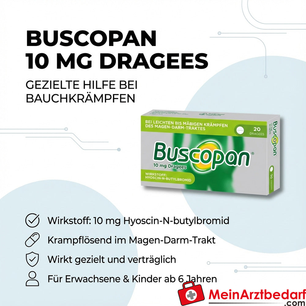 Buscopan 10 mg dragées 60 pièces contre les crampes abdominales