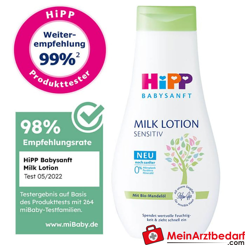HiPP Babysanft Milk Lotion.