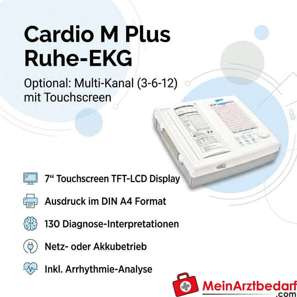 medical Econet Cardio M Plus, 12-odprowadzeniowe EKG spoczynkowe z 7-calowym ekranem dotykowym