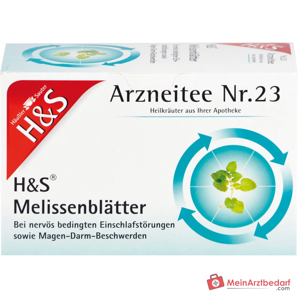 H&S Foglie di Melissa Nr. 23 Tisana alla Melissa Bustine Filtranti Confezione, 20 x 1.5 g
