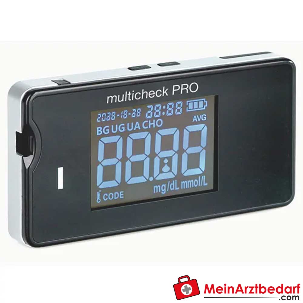 Lifetouch Multicheck PRO Dreifach-Messgerät (Blutzucker, Cholesterol & Harnsäure).