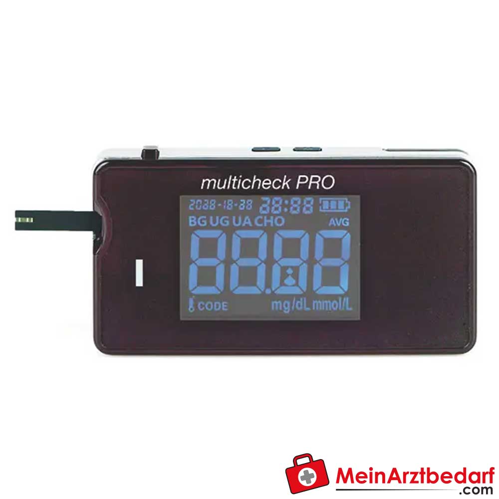 Lifetouch Multicheck PRO Dreifach-Messgerät (Blutzucker, Cholesterol & Harnsäure).