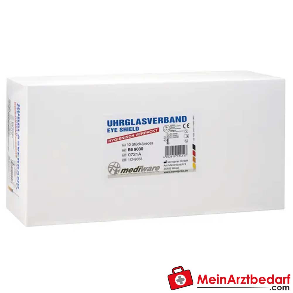 Mediware Augenklappe/Uhrglasverband, 10 Stk..