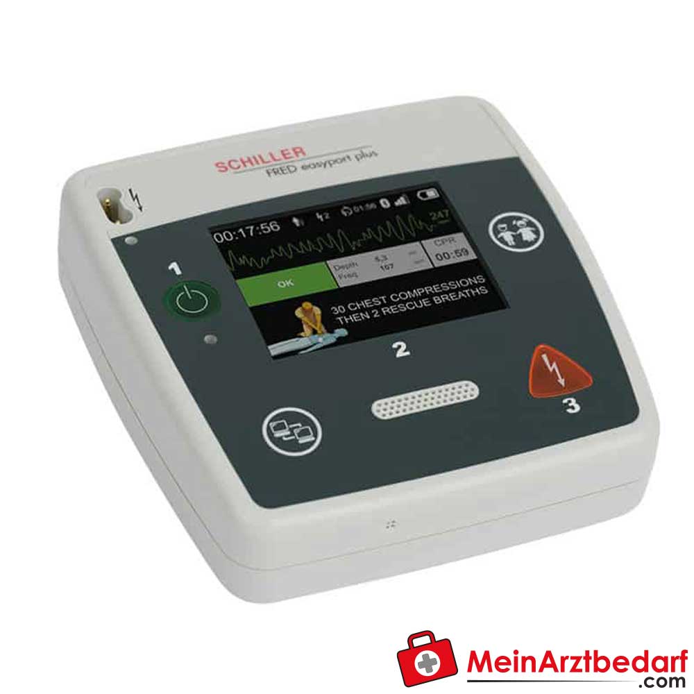 Schiller FRED easyport plus FIRST Defibrillator.