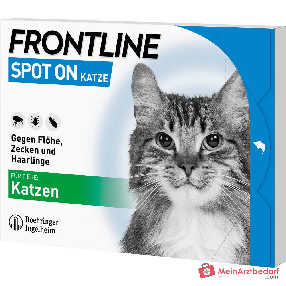 FRONTLINE Spot On pour chats Solution Fipronil pour application goutte à goutte 6 pipettes