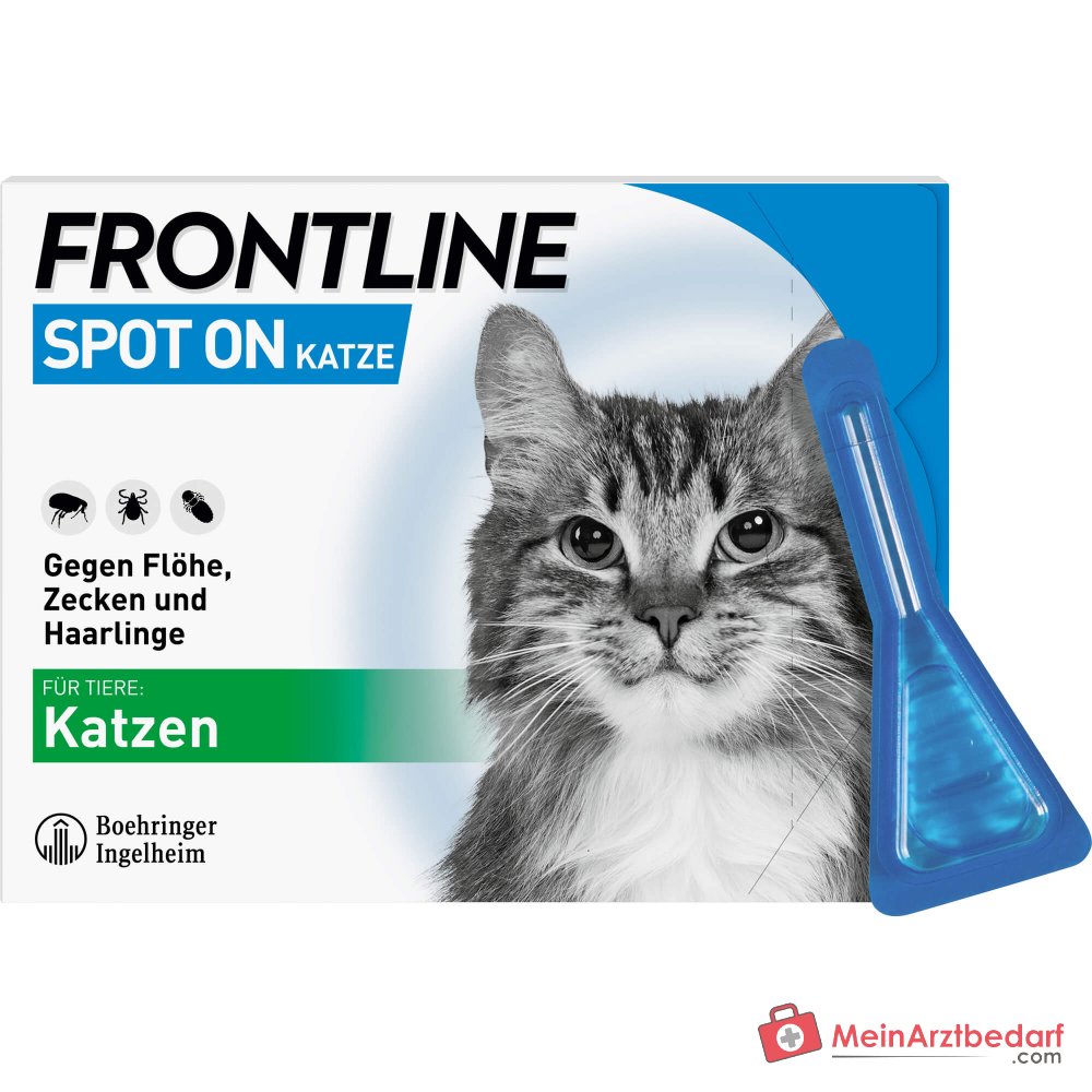 FRONTLINE Spot On pour chats Solution Fipronil pour application goutte à goutte 6 pipettes
