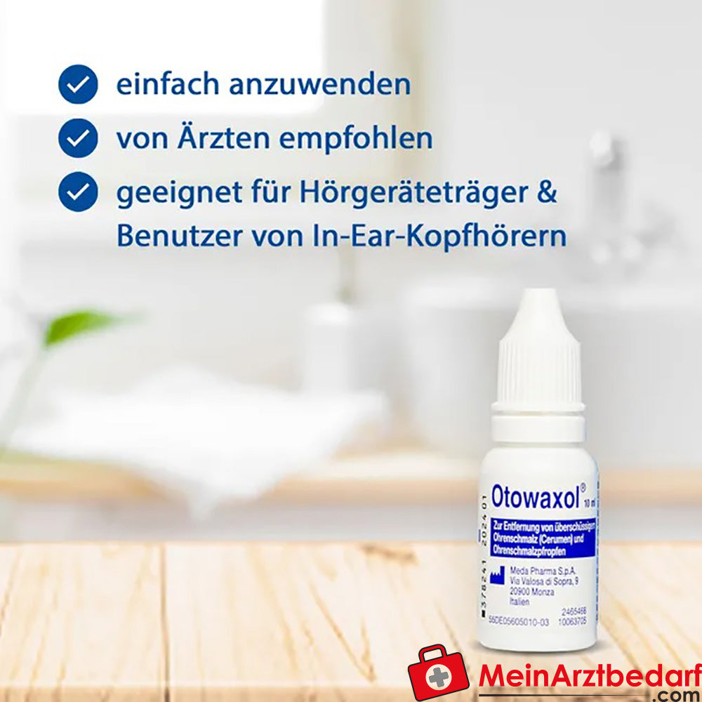 Otowaxol Sine Lösung - Ohrenschmalzentfernung zur sanften Ohreneinigung, 10ml.