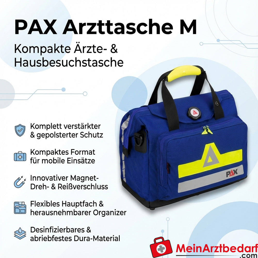 Mallette médicale PAX M 38 x 38 x 31 cm Matériau Dura rembourré avec organiseur et bandoulière