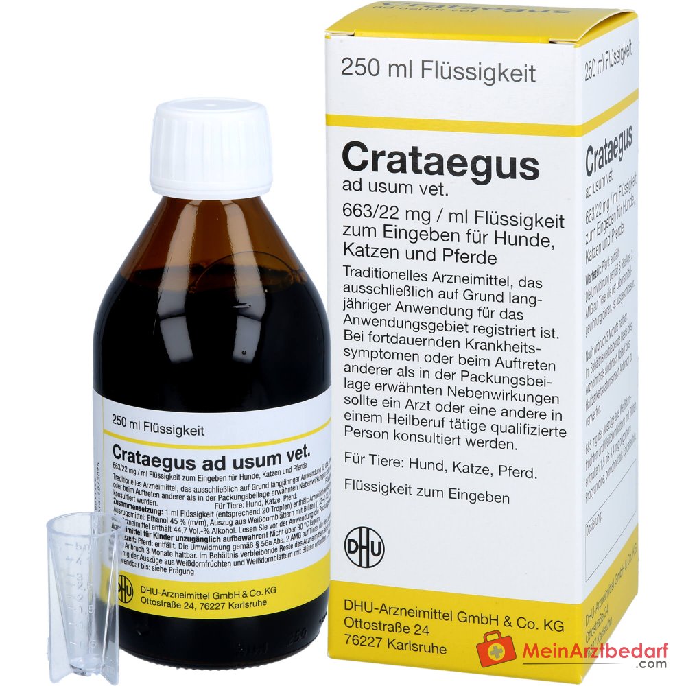 Crataegus ad usum vet meidoorn extract druppels 250 ml voor honden katten paarden