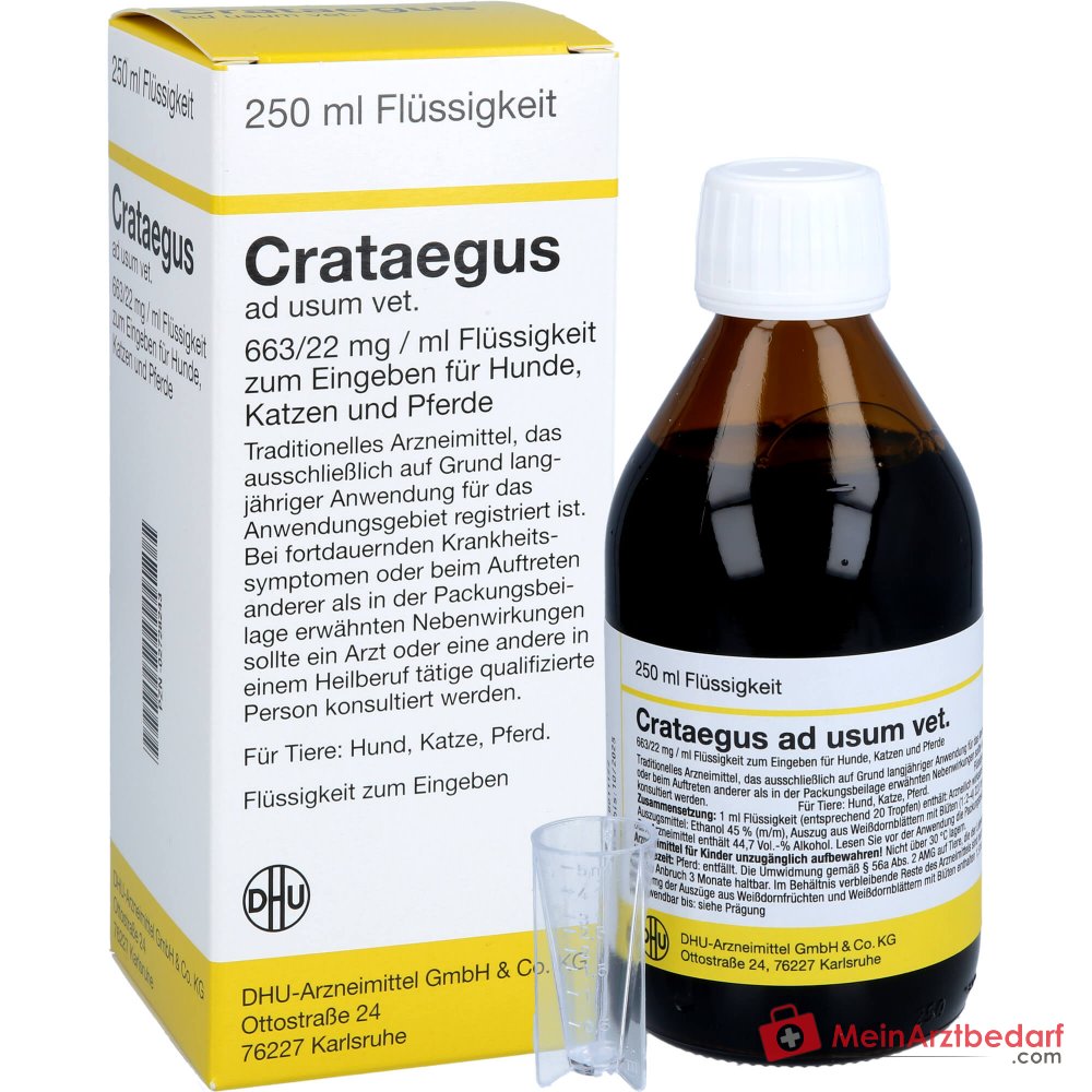 Crataegus ad usum vet meidoorn extract druppels 250 ml voor honden katten paarden