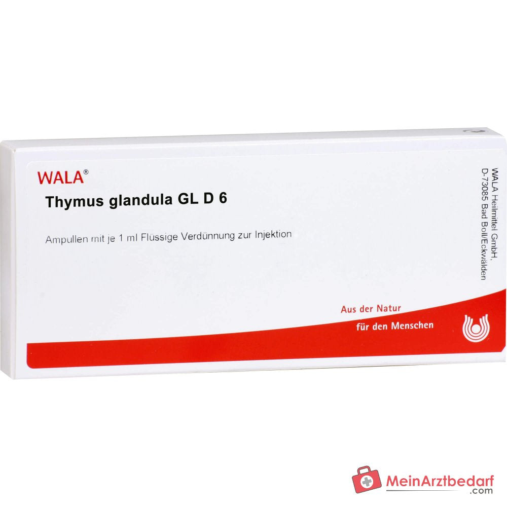 WALA Thymus Glandula Gl D6, 10 ampoules de 1 ml