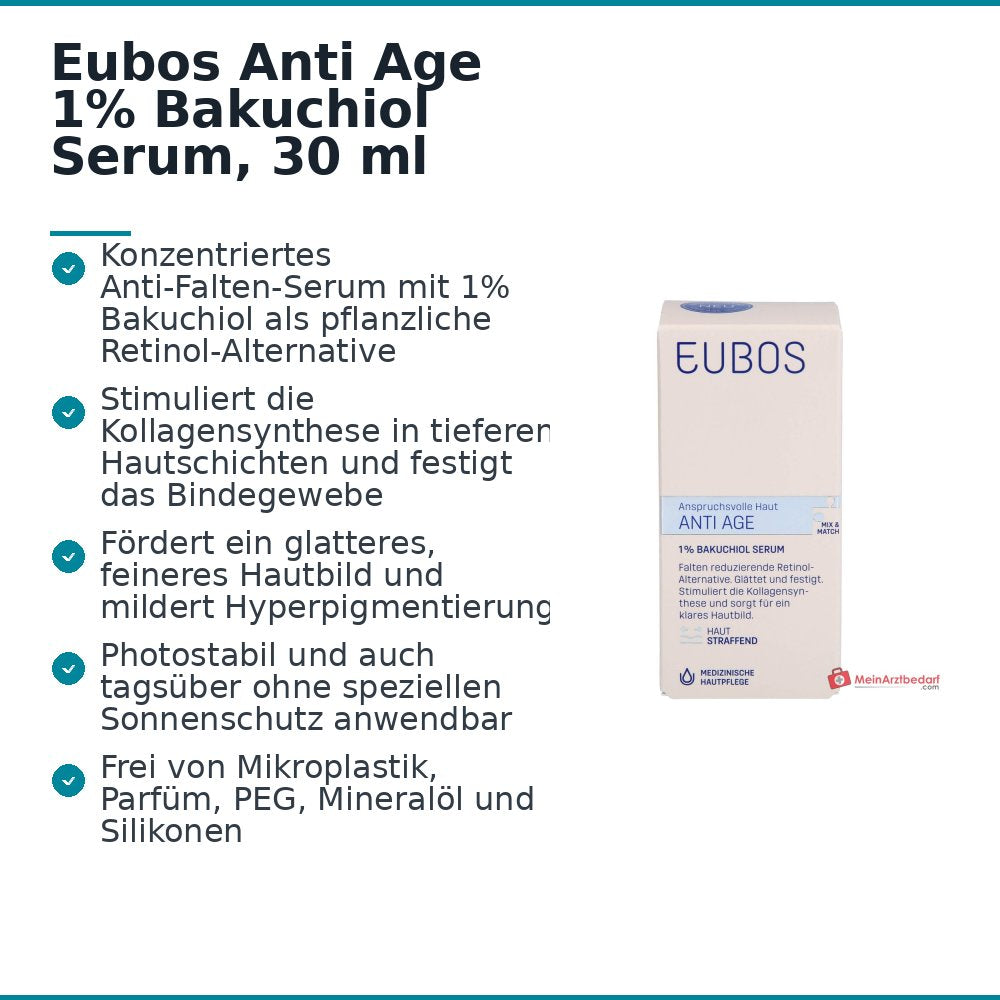 Eubos Anti Age Bakuchiol Serum 1%, 30 ml.