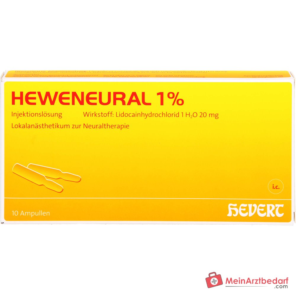 Hevert Heweneural 1% solution injectable, 100 x 2 ml