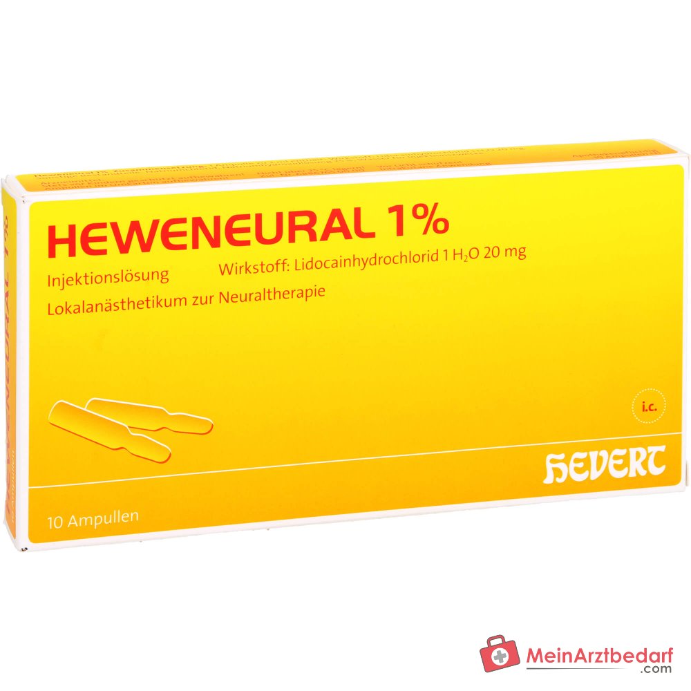 Hevert Heweneural 1% solution injectable, 100 x 2 ml