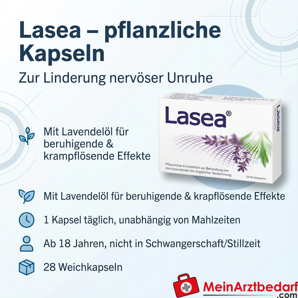Lasea Lavendelöl Kapseln pflanzliches Arzneimittel bei nervöser Unruhe