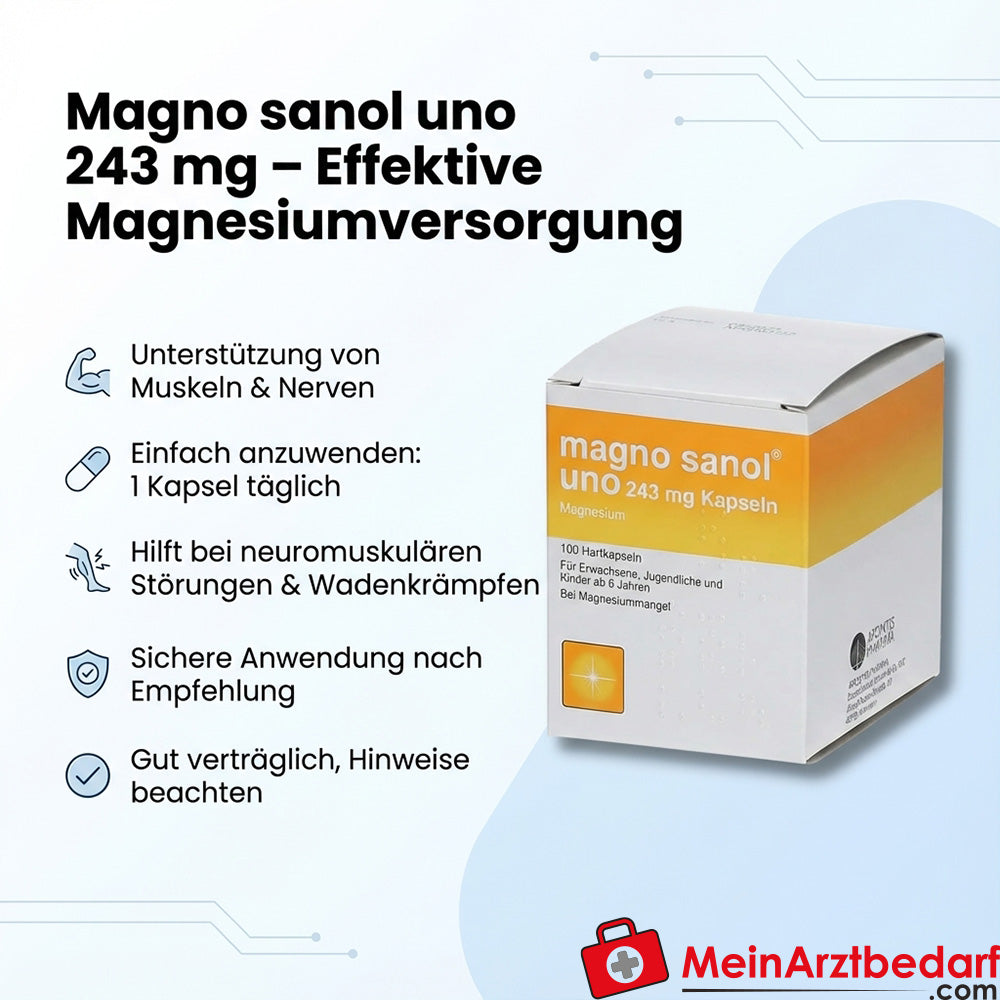 Magno sanol uno 243 mg cápsulas