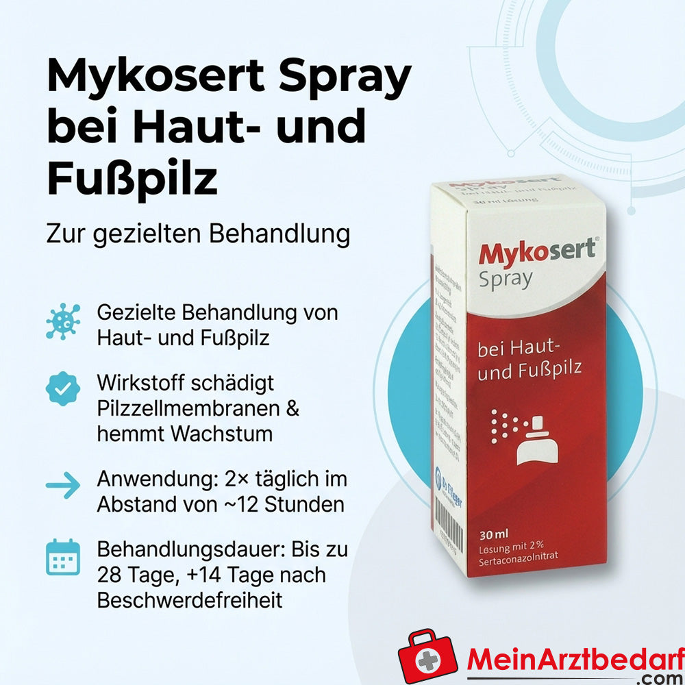 Mykosert Antimykotikum Spray zur Behandlung von Haut- und Fußpilz