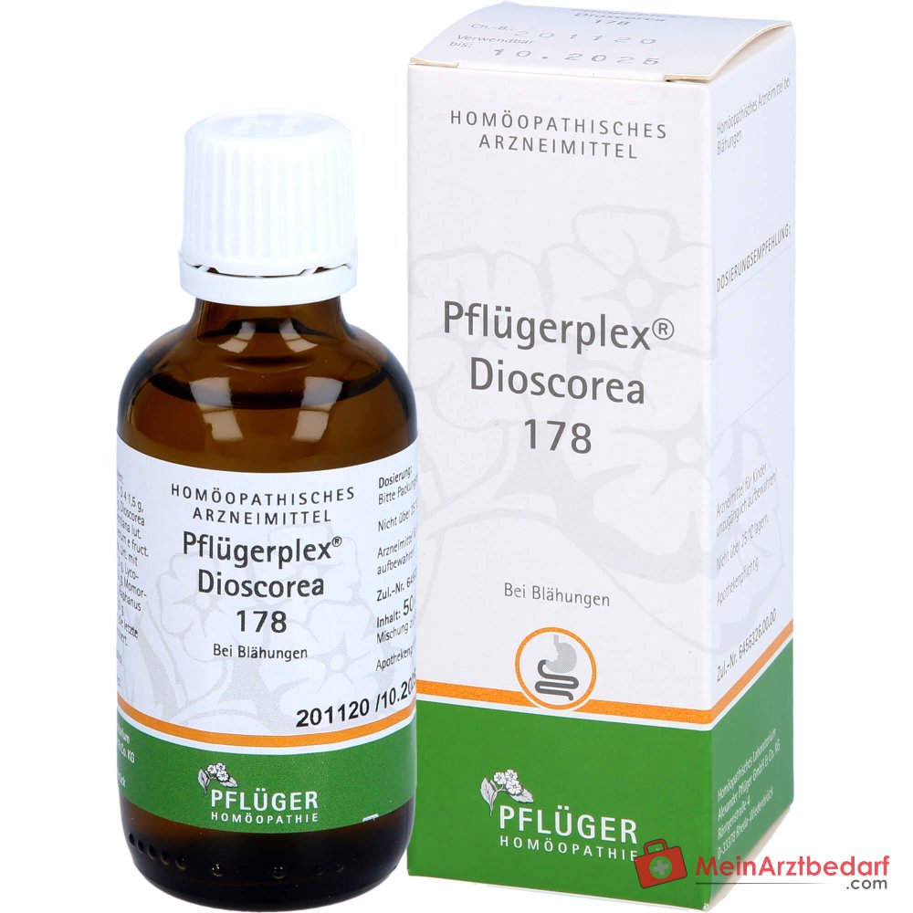 Pflügerplex Dioscorea 178 avec Carbo vegetabilis et Lycopodium en granules