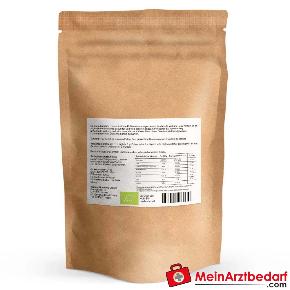 Bio Guarana Pulver 100 g.