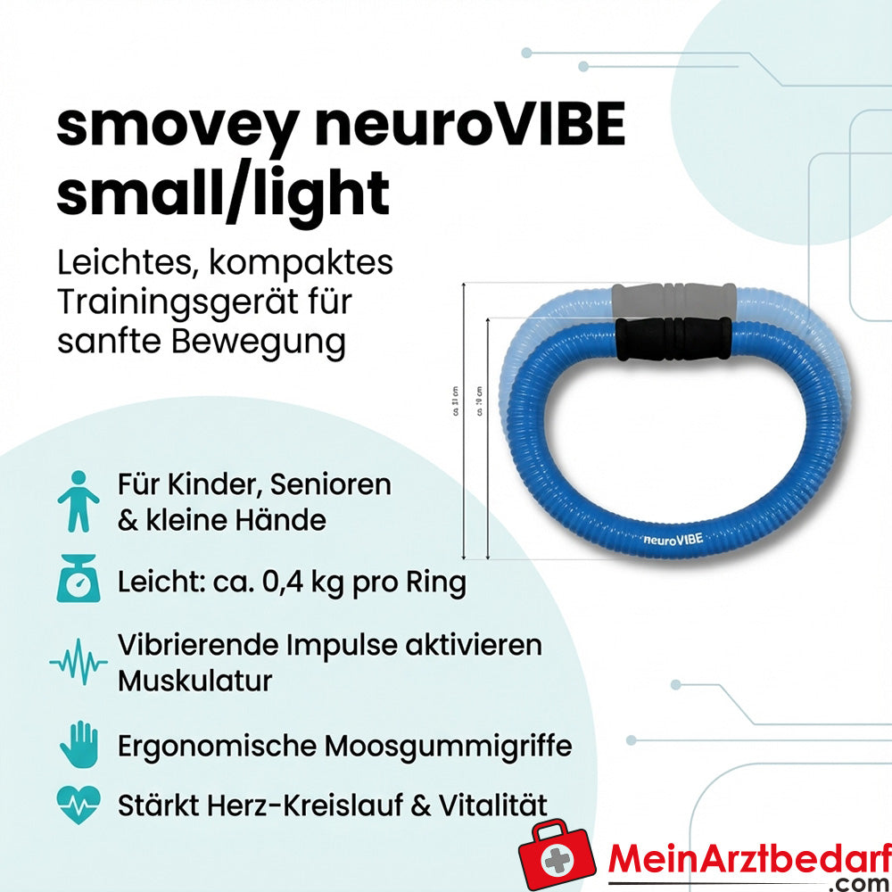 smovey neuroVIBE małe/lekkie pierścienie treningowe 27 x 19 cm ok. 0,4 kg na pierścień zestaw 2 szt.