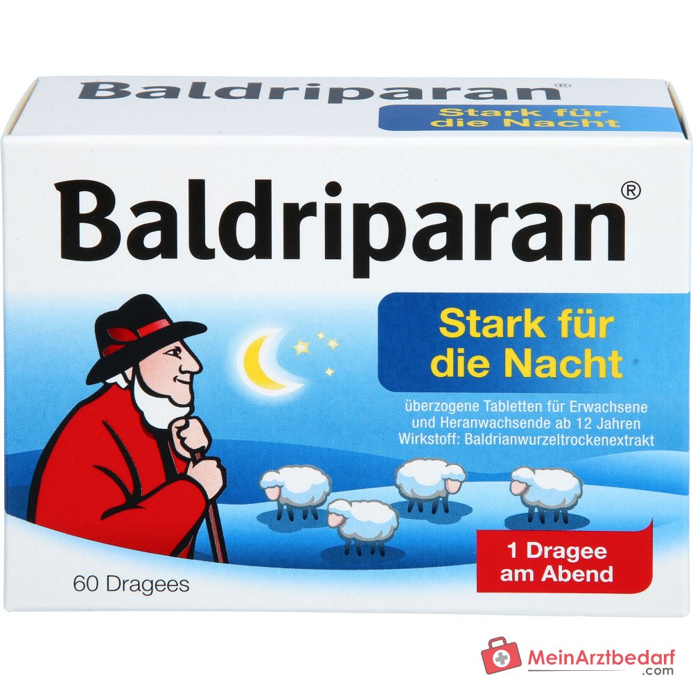 Baldriparan Stark für die Nacht Baldrianwurzel-Trockenextrakt 441,35 mg Dragees