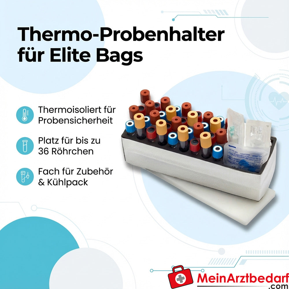 Torba laboratoryjna Elite Bags ROWS do pobierania krwi UN3373, 36 probówek, 26×12×12 cm, niebieska