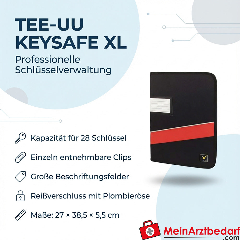 TEE-UU KEYSAFE XL Porte-clés pour 28 clés, noir/rouge