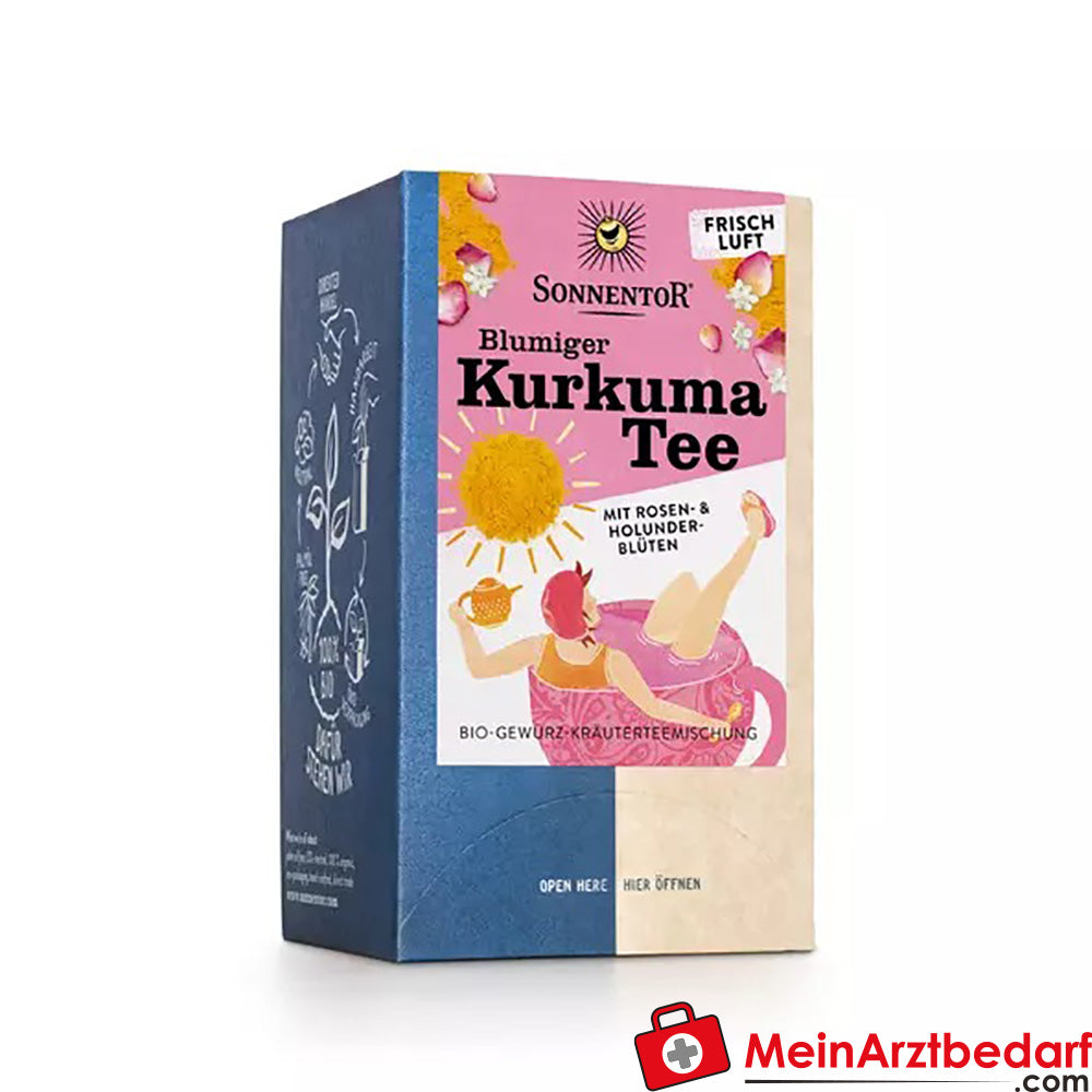 Sonnentor Bio Blumiger Kurkuma Tee.