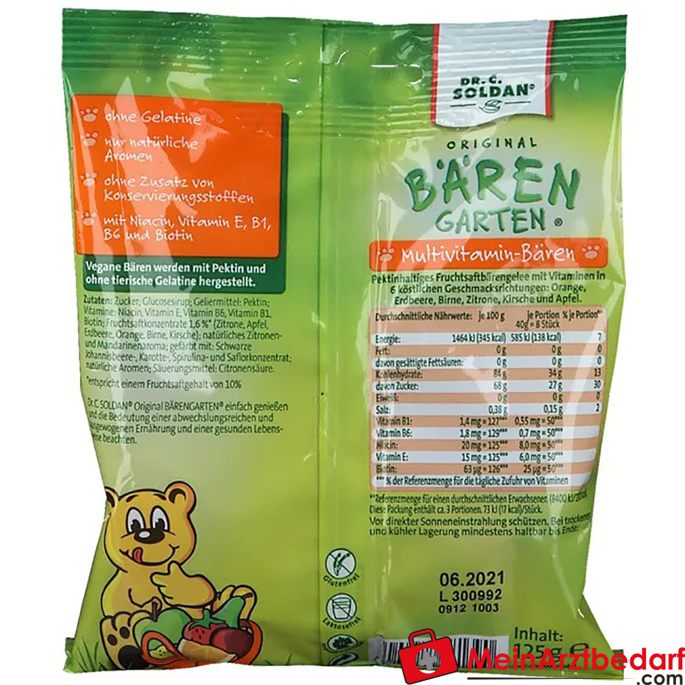 Original Bärengarten® vegane Multivitamin-Bären, 125g.