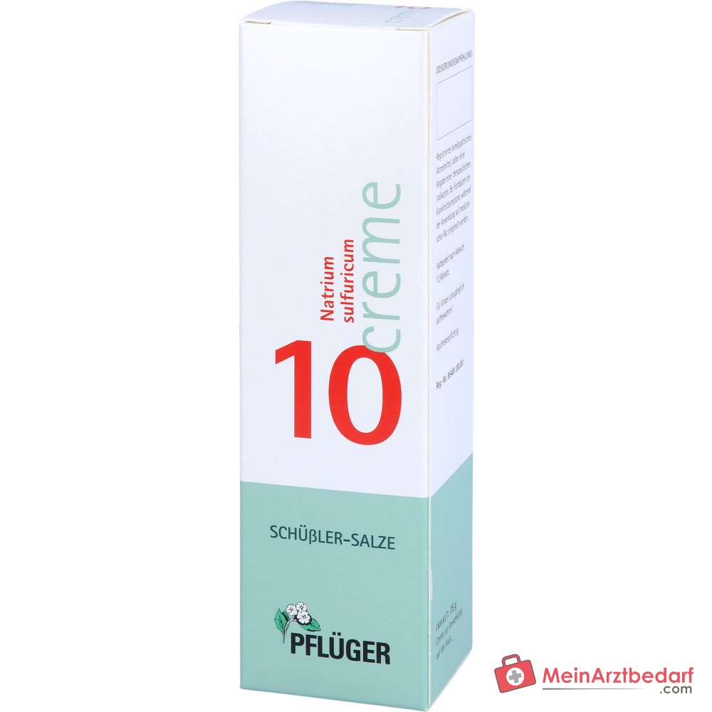 Pflüger Biochemie Krem nr 10 Natrium sulfuricum D4 Krem, 75 g