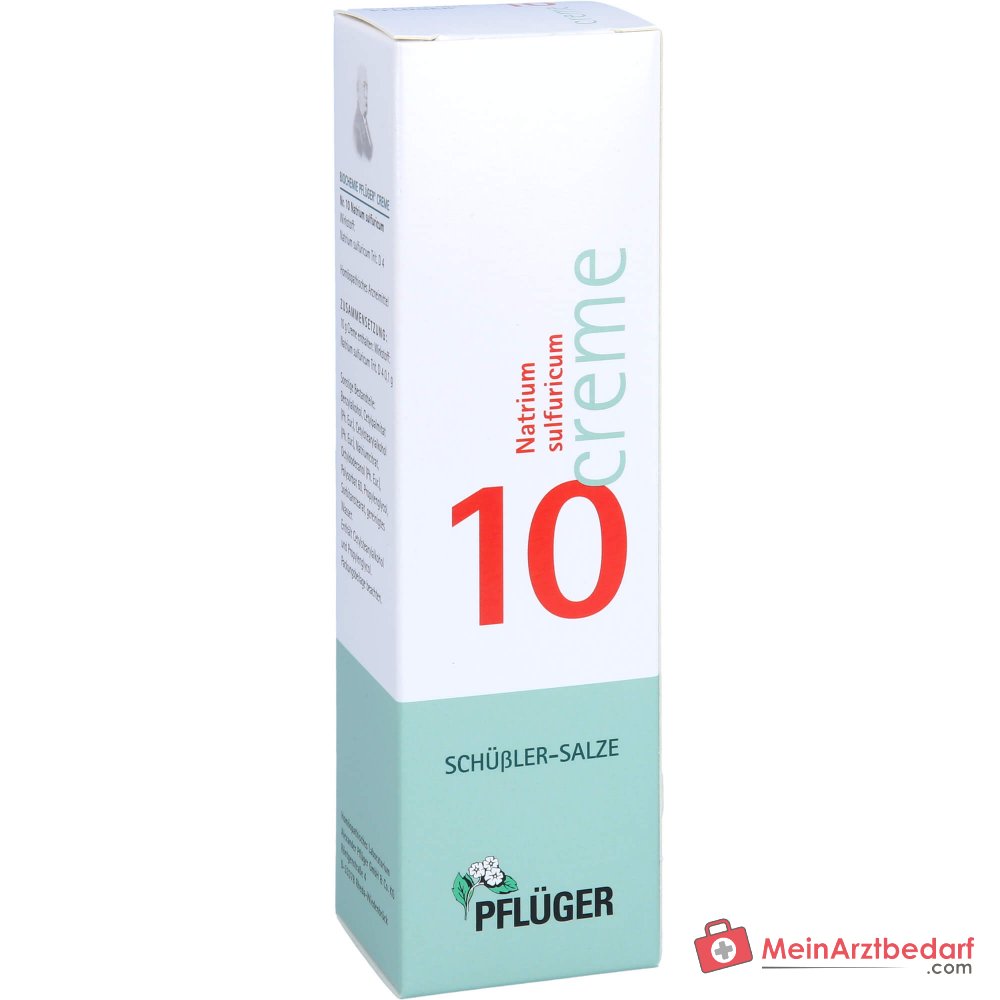Pflüger Biochemie Krem nr 10 Natrium sulfuricum D4 Krem, 75 g