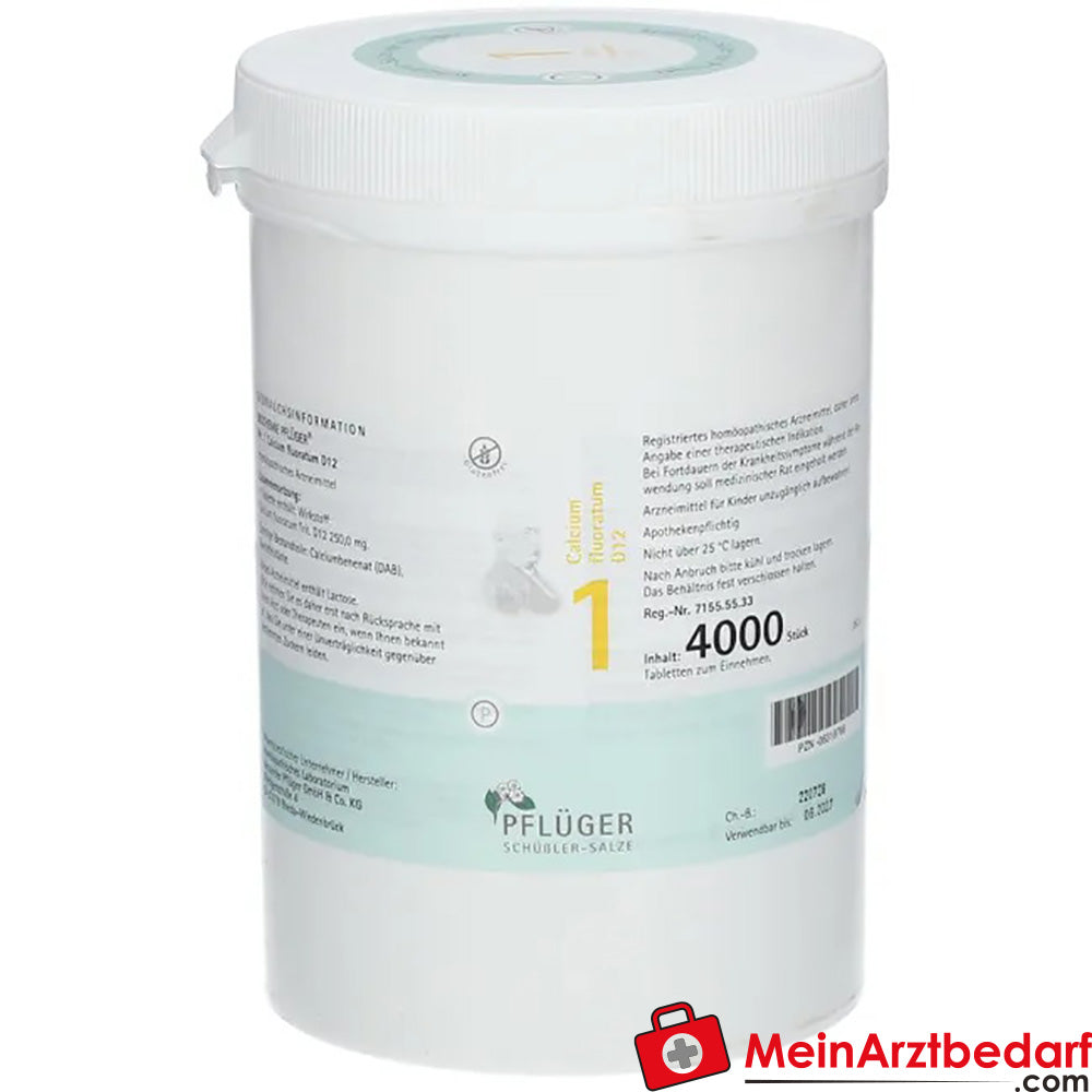 Biochemie Pflüger® N.º 1 Calcium fluoratum D12 250 mg Comprimidos 4000 unidades